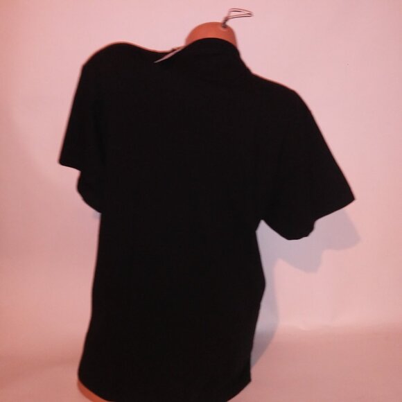 Victoria Secret PINK T Shirt‎ Black Cream Logo Crew Neck Short Sleeve Campus Tee - Picture 10 of 12